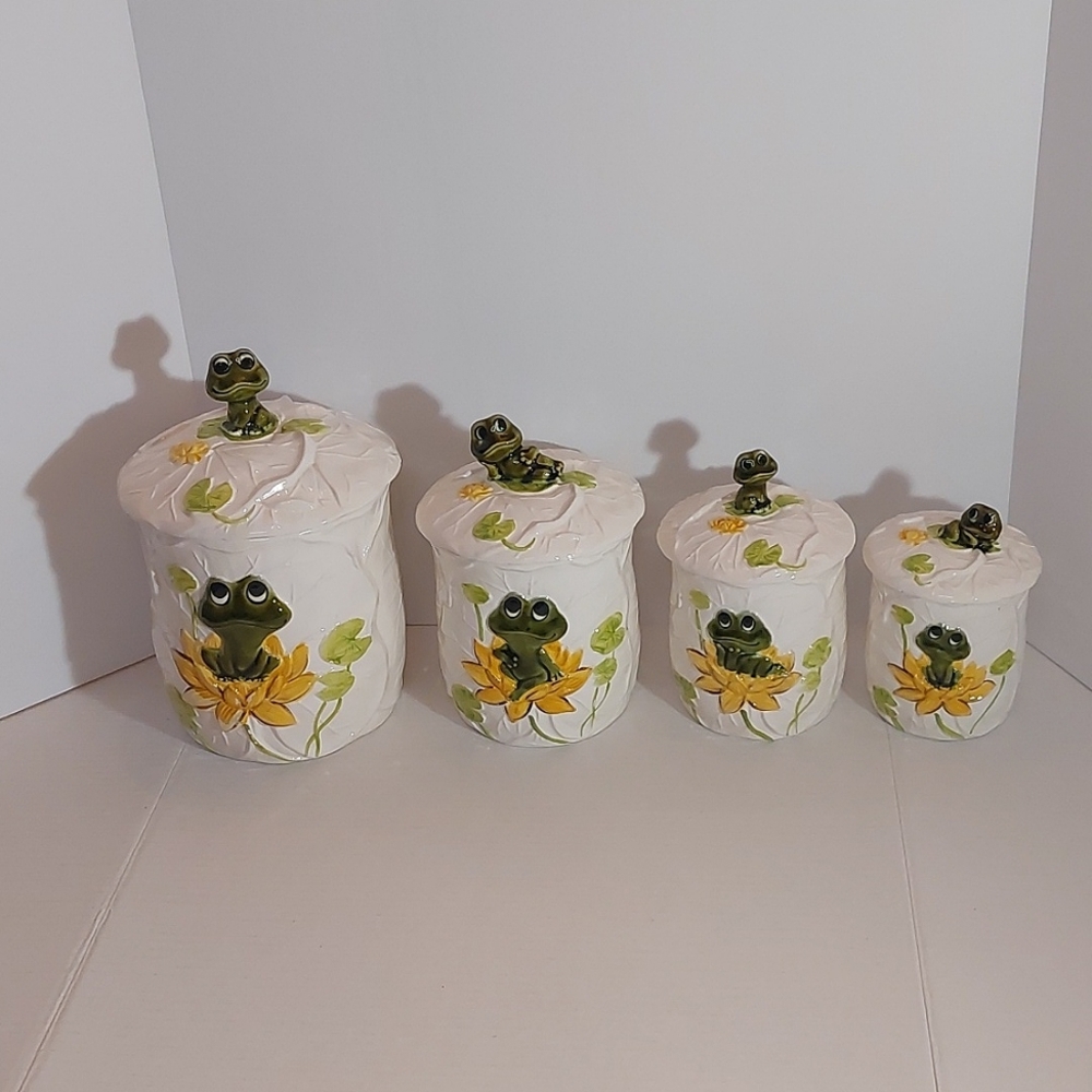 1978 Sears Roebuck and Co Neil The Frog Canister Set JAPAN